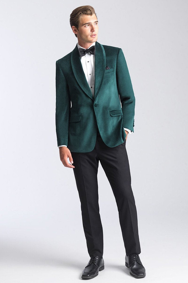 Allure Men "Venice" Emerald Green Velvet Dinner Jacket (Separates)