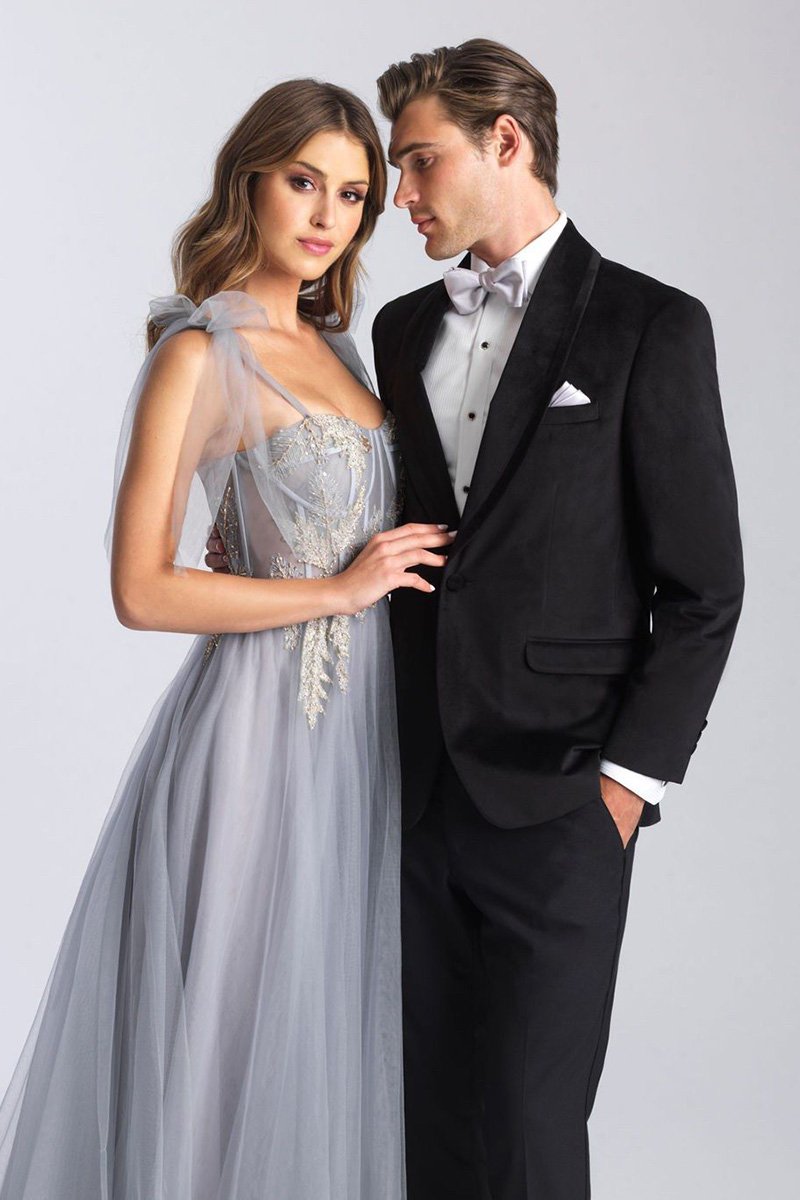 Allure Men "Venice" Onyx Black Velvet Dinner Jacket (Separates)