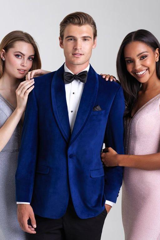 Allure Men "Venice" Sapphire Blue Velvet Dinner Jacket (Separates)