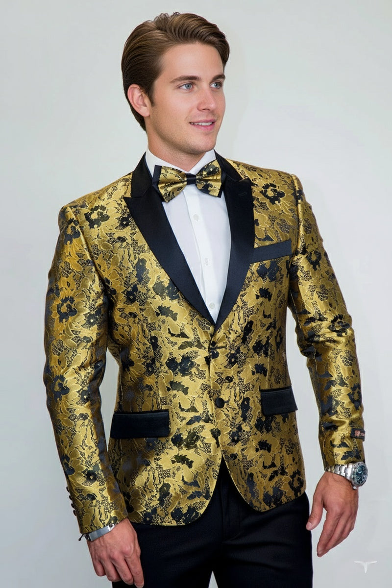 "Amsterdam" Gold Tuxedo Jacket (Separates)