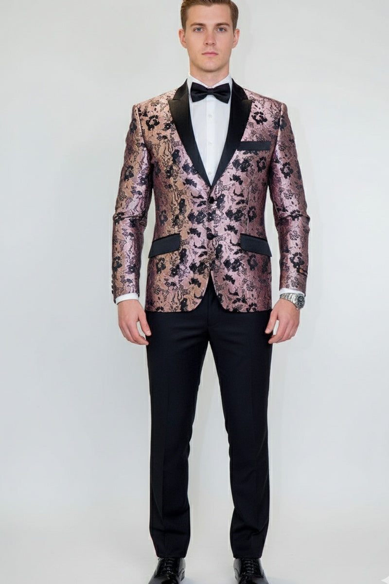 "Amsterdam" Pink Tuxedo Jacket (Separates)