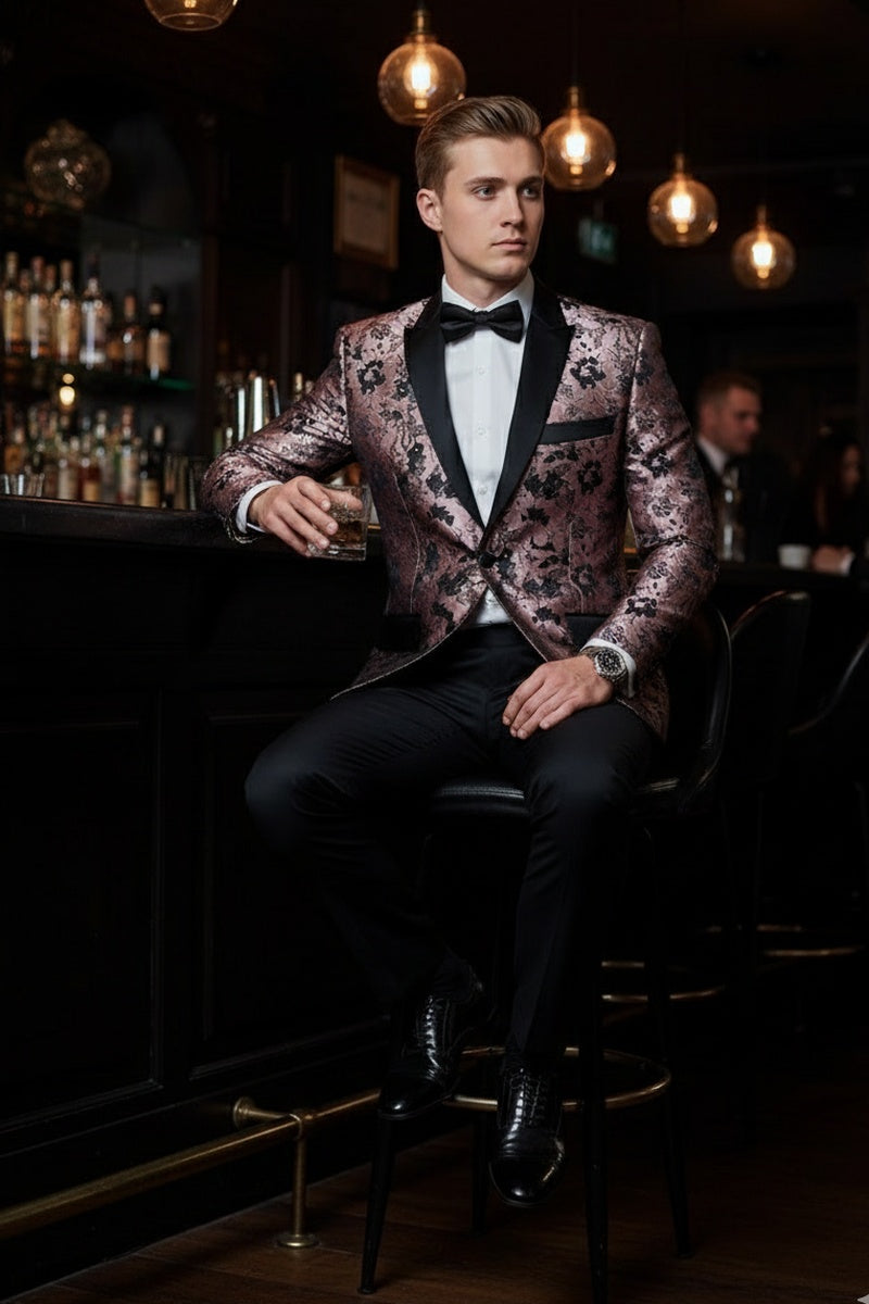 "Amsterdam" Pink Tuxedo Jacket (Separates)