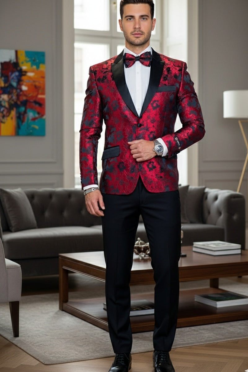 "Amsterdam" Red Tuxedo Jacket (Separates)