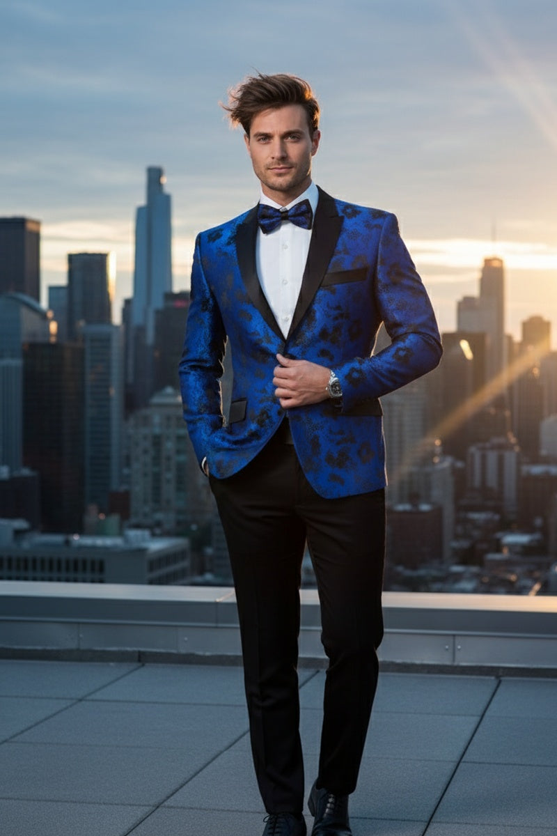 "Amsterdam" Royal Blue Tuxedo Jacket (Separates)