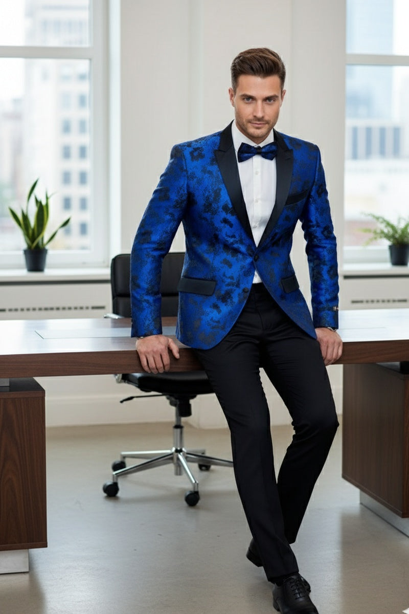 "Amsterdam" Royal Blue Tuxedo Jacket (Separates)