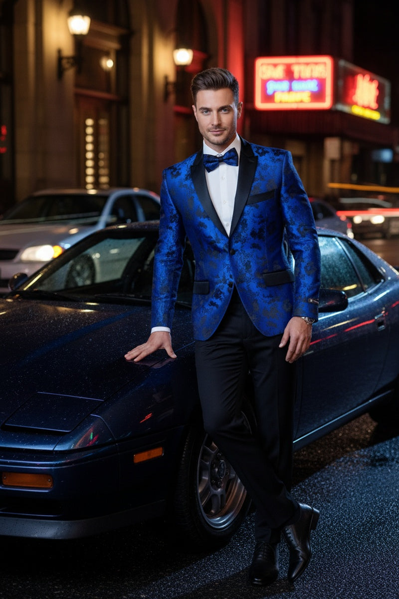 "Amsterdam" Royal Blue Tuxedo Jacket (Separates)