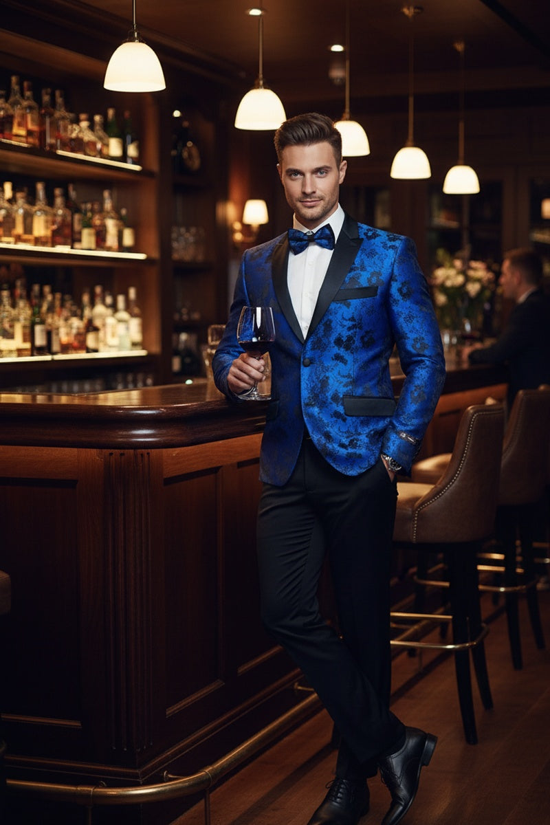 "Amsterdam" Royal Blue Tuxedo Jacket (Separates)