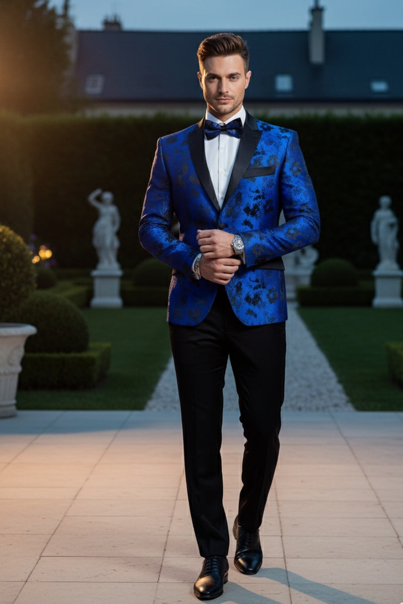 "Amsterdam" Royal Blue Tuxedo Jacket (Separates)