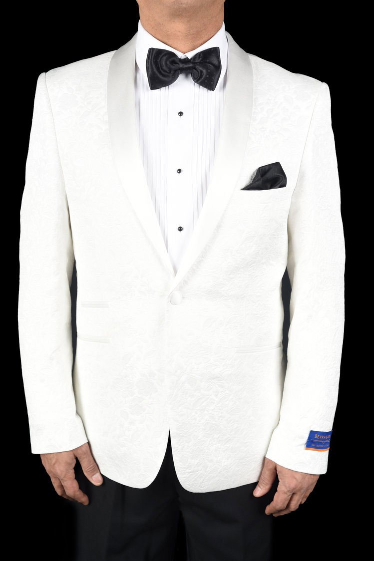 White Brocade Dinner Jacket
