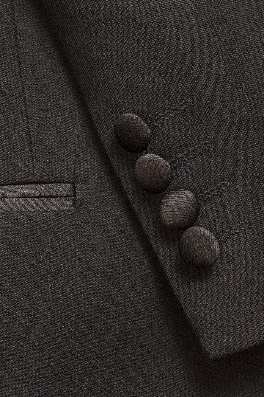 BLACKTIE "Notch Satin Edge" Black Tuxedo Jacket