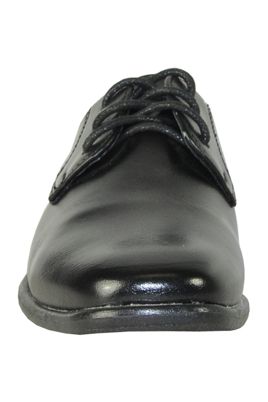 "King" Kids Black Dress Shoes