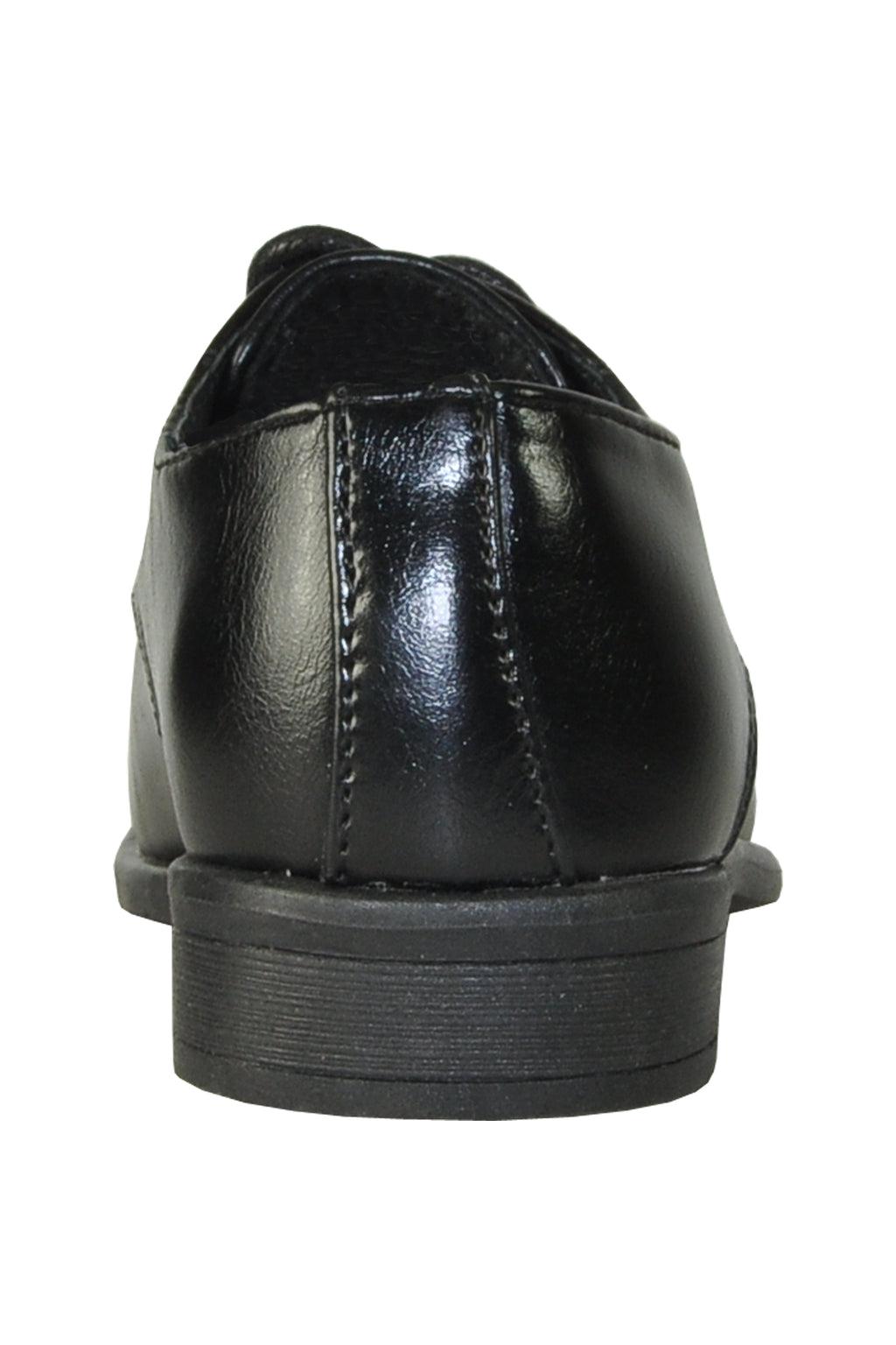 "King" Kids Black Dress Shoes