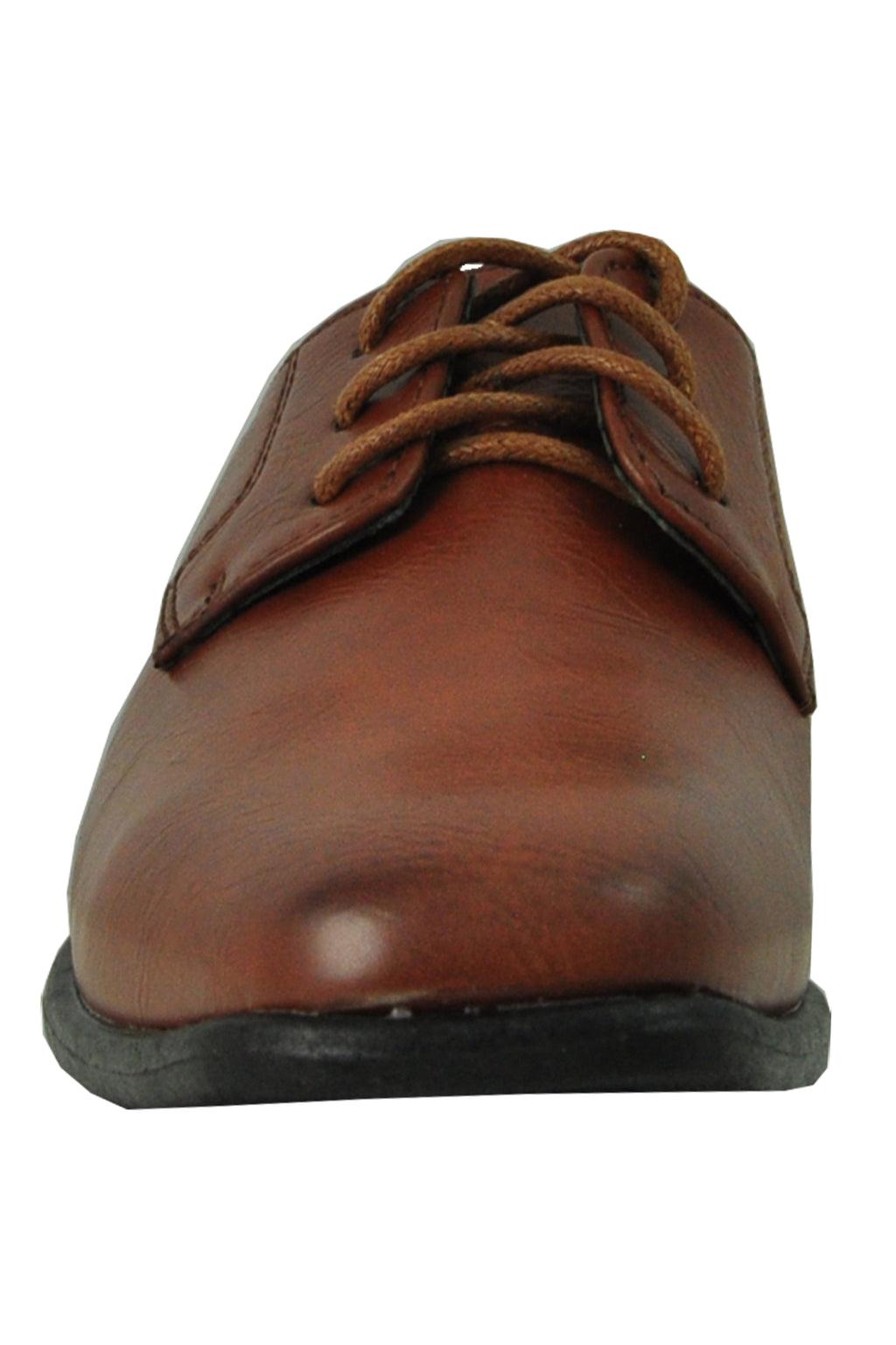 "King" Kids Brown Dress Shoes