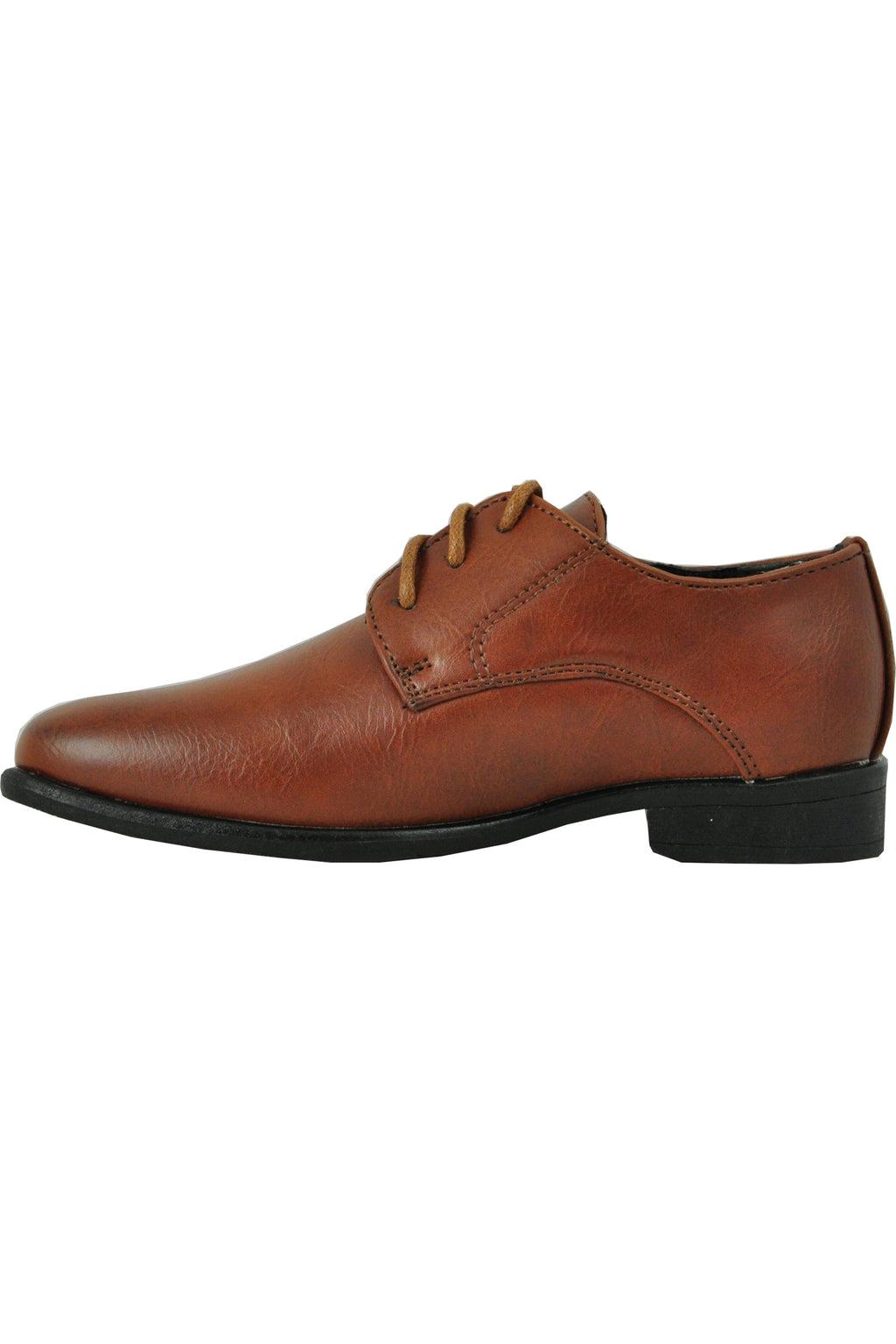 "King" Kids Brown Dress Shoes