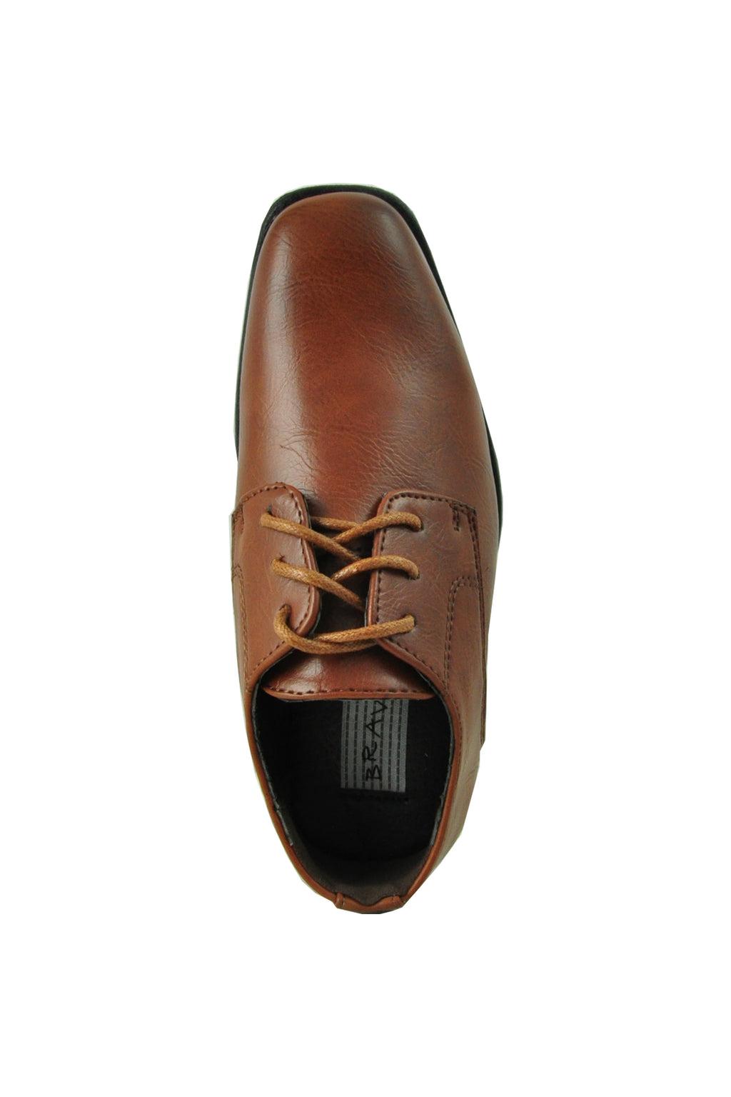 "King" Kids Brown Dress Shoes