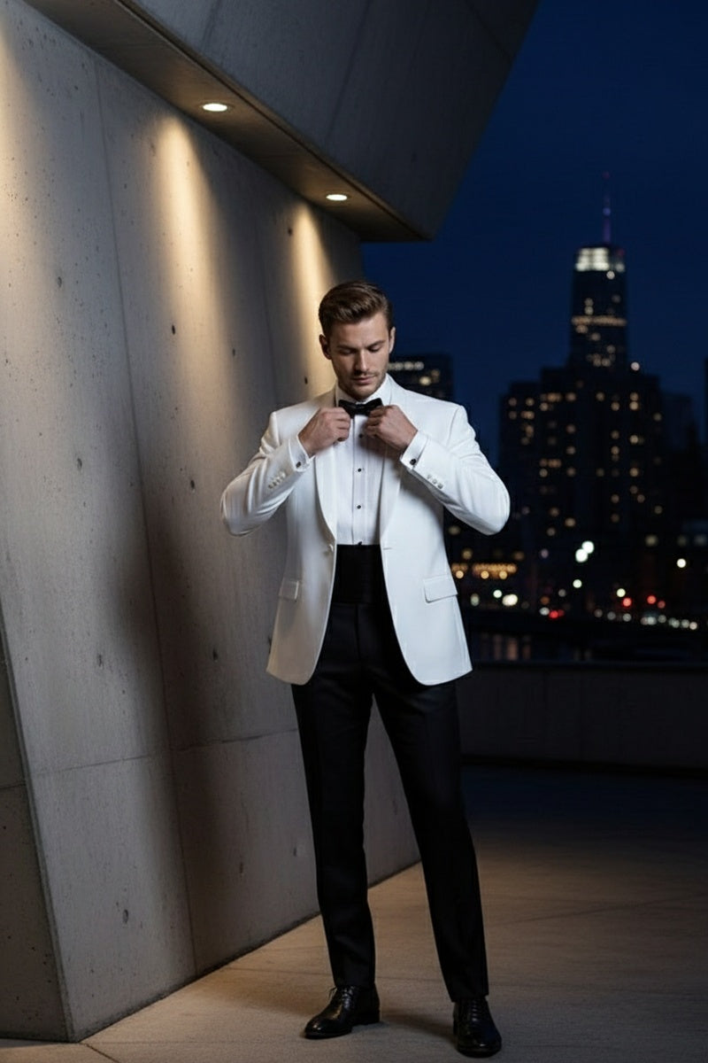 "Brentwood" White Dinner Jacket (Separates)