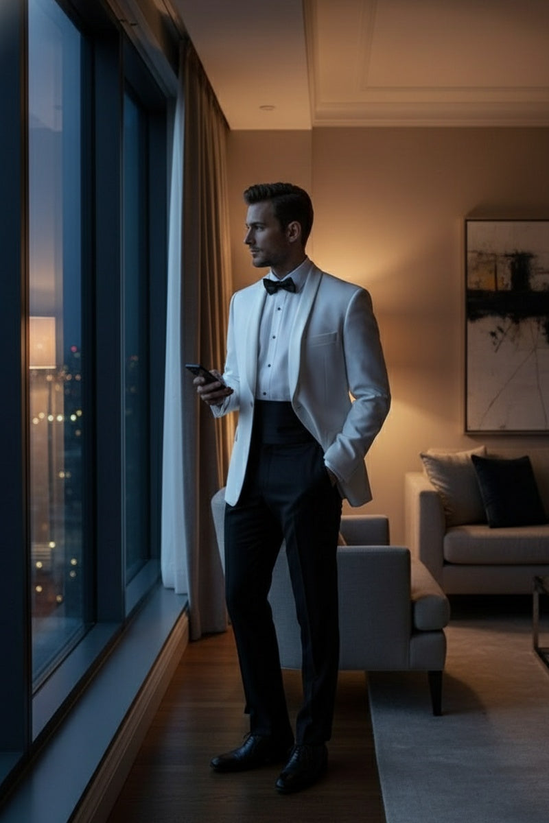 "Brentwood" White Dinner Jacket (Separates)