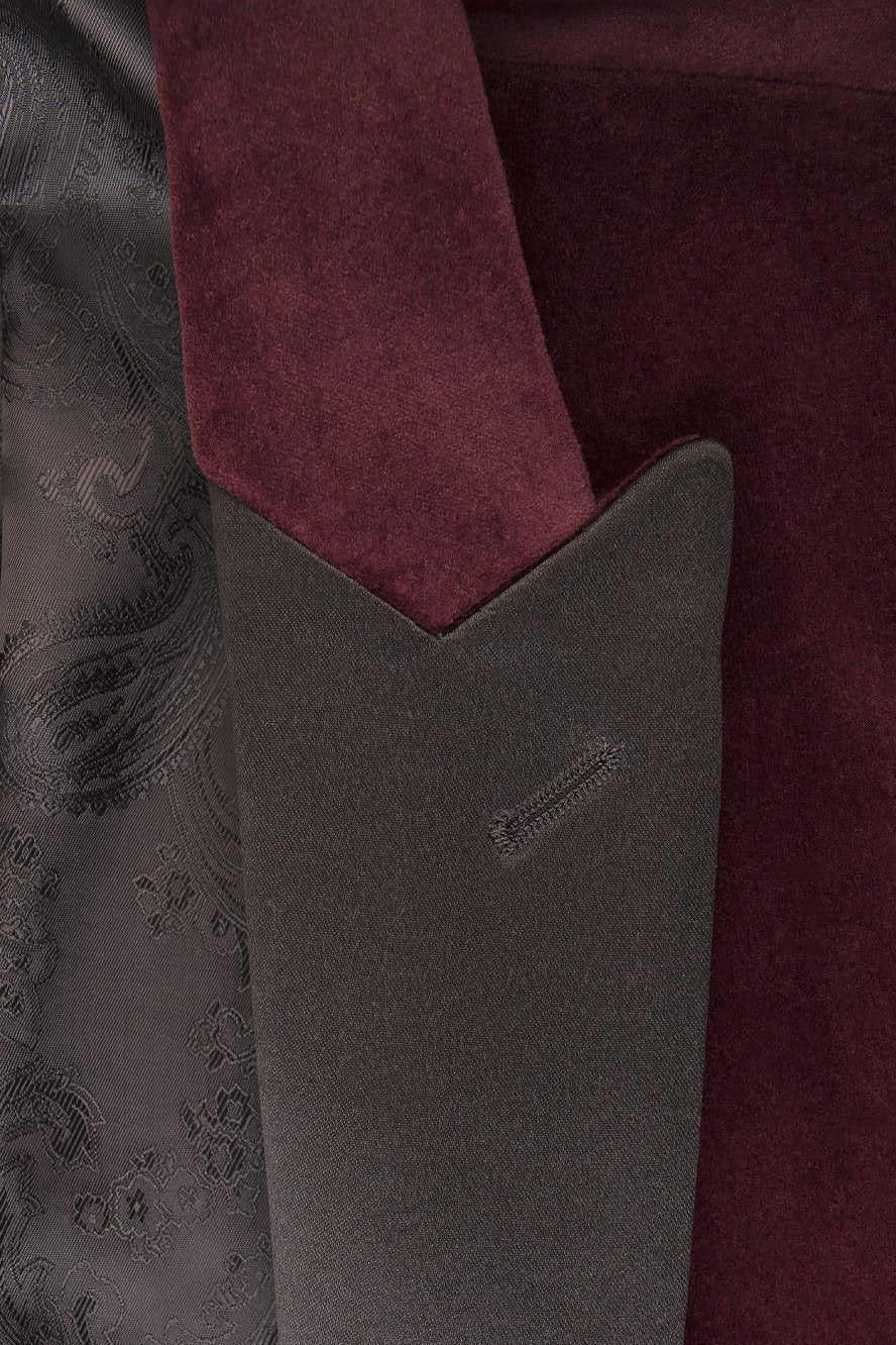 Cardi "Liam" Merlot Velvet Jacket (Separates)