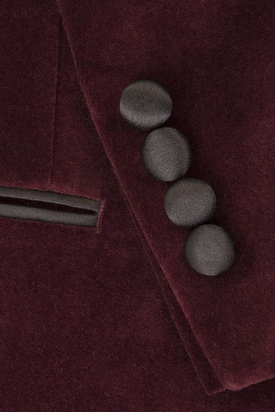 Cardi "Liam" Merlot Velvet Jacket (Separates)