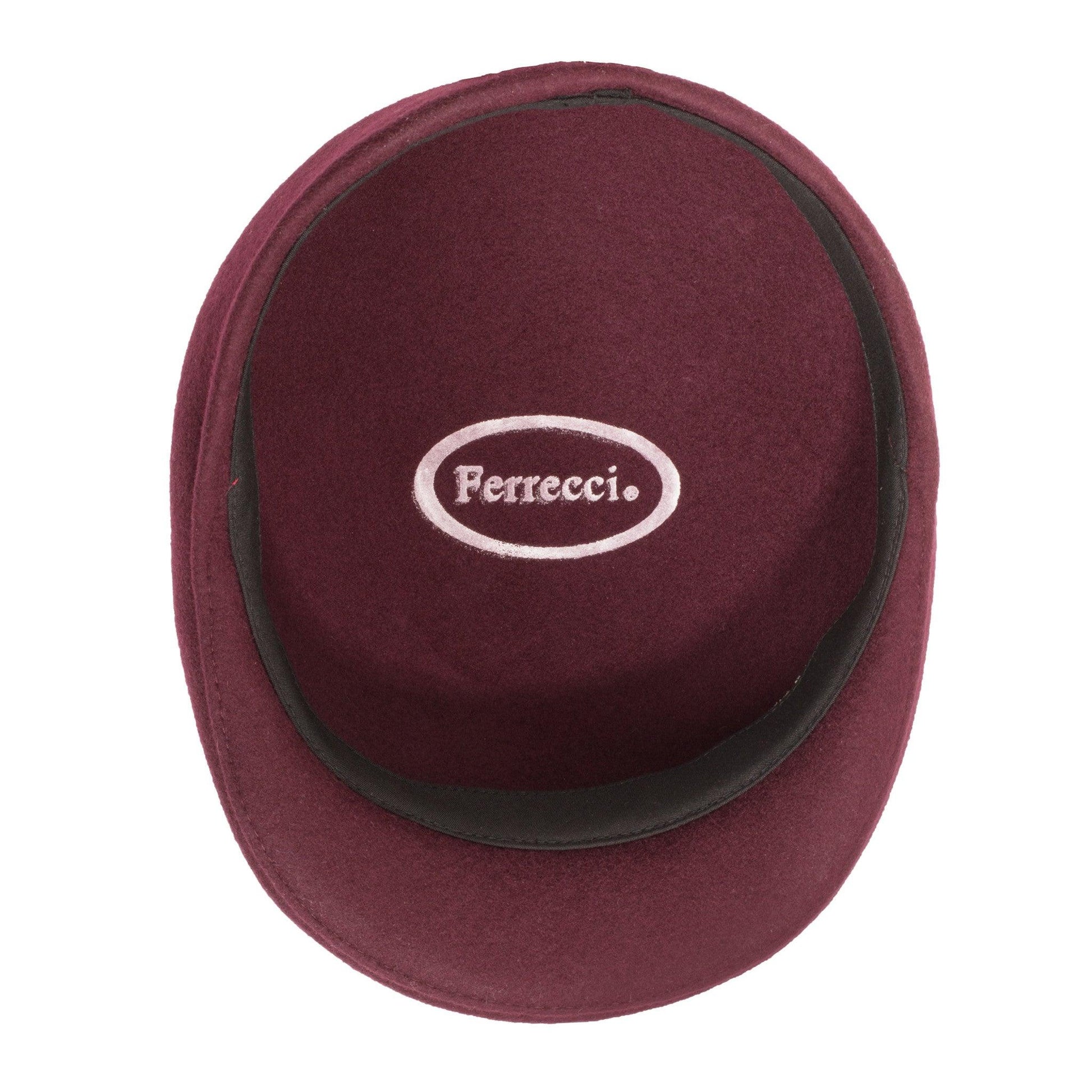 Classic Premium Wool Burgundy English Hat - Ferrecci USA 