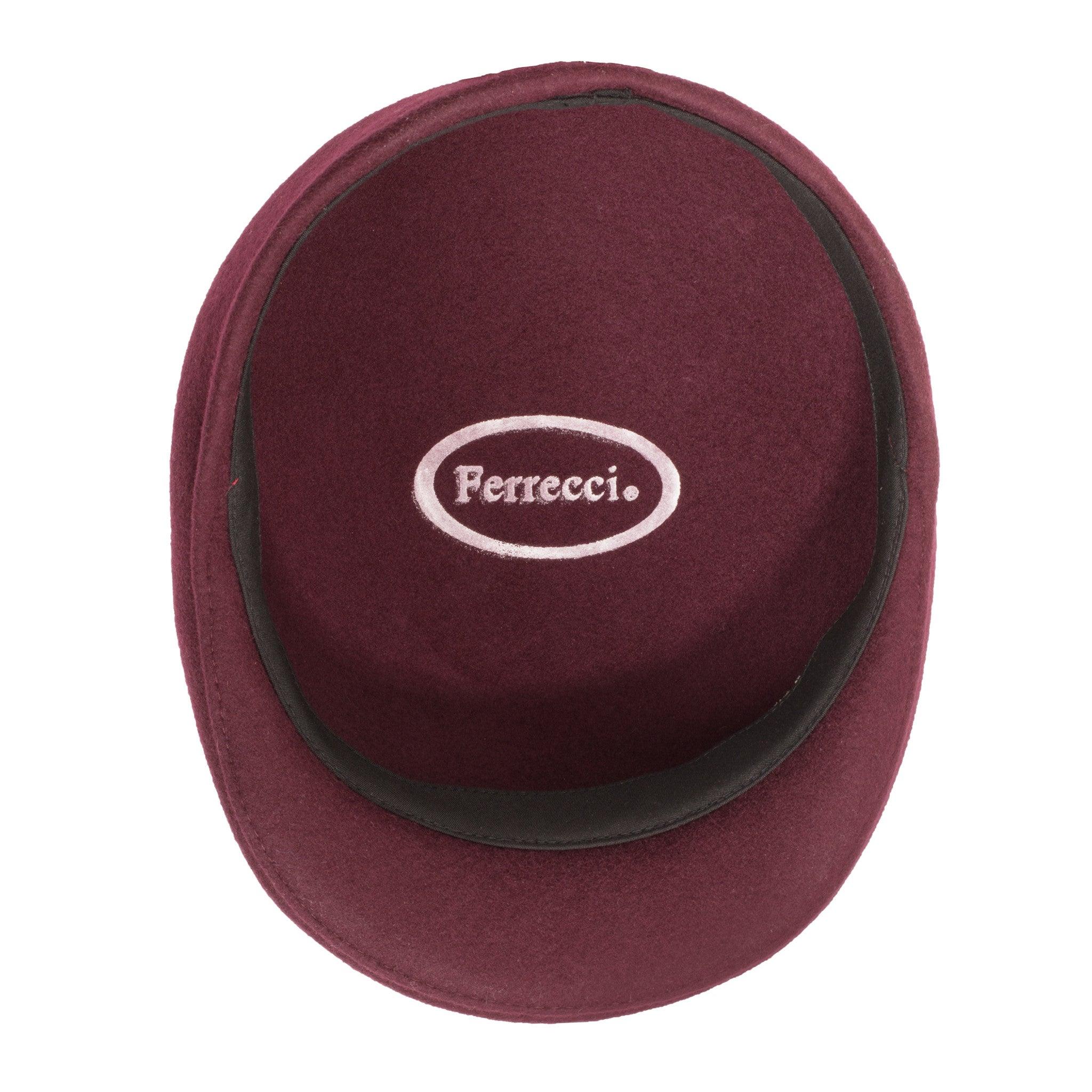 Classic Premium Wool Burgundy English Hat - Ferrecci USA 