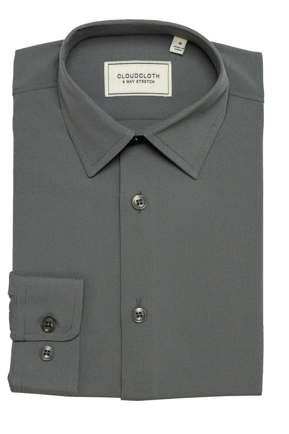 "Cloud Cloth" Charcoal Laydown Dress Shirt
