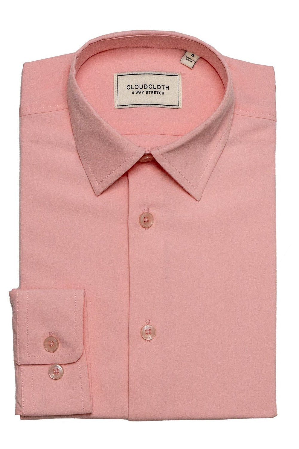 "Cloud Cloth" Pink Laydown Dress Shirt