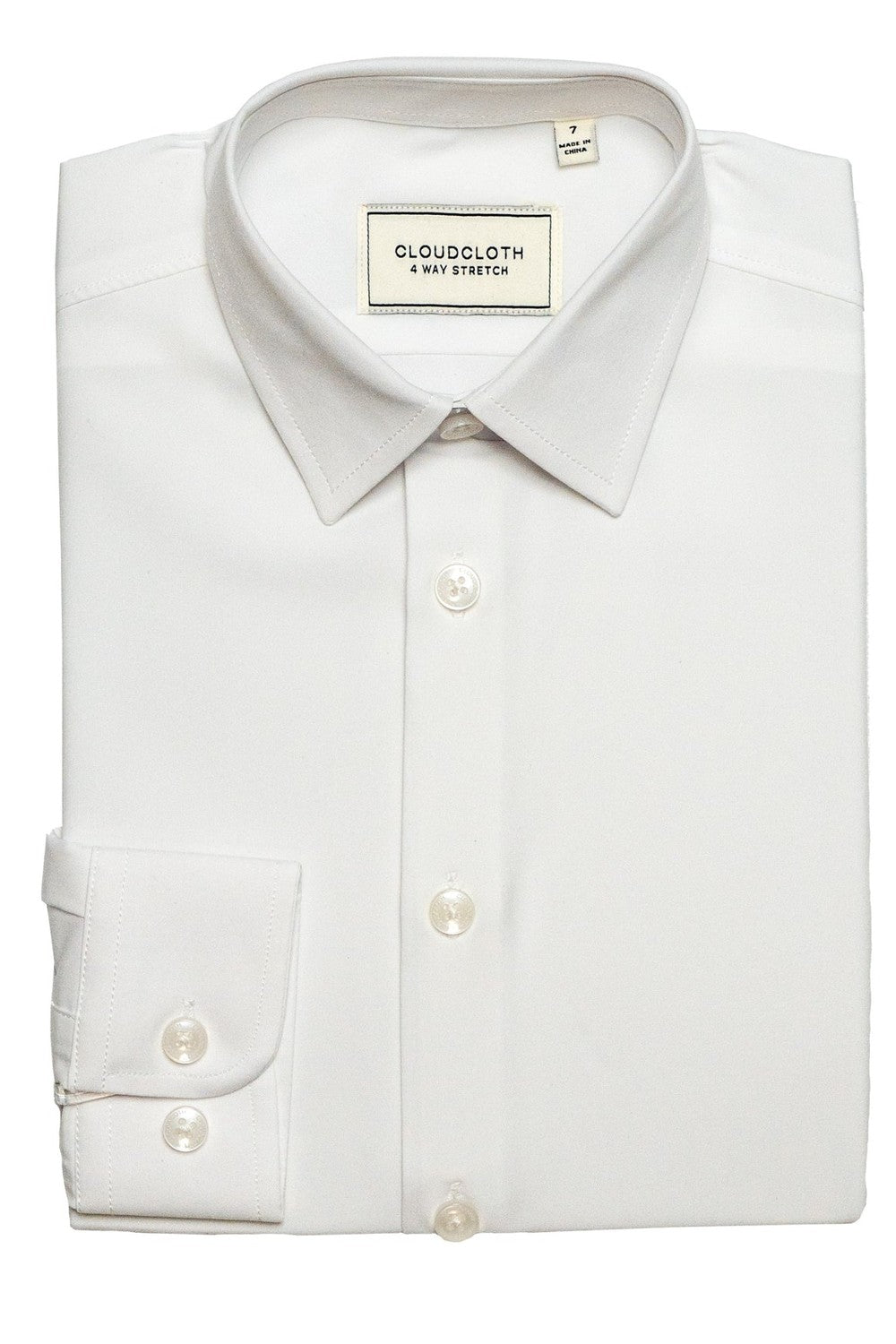 "Cloud Cloth" White Laydown Dress Shirt