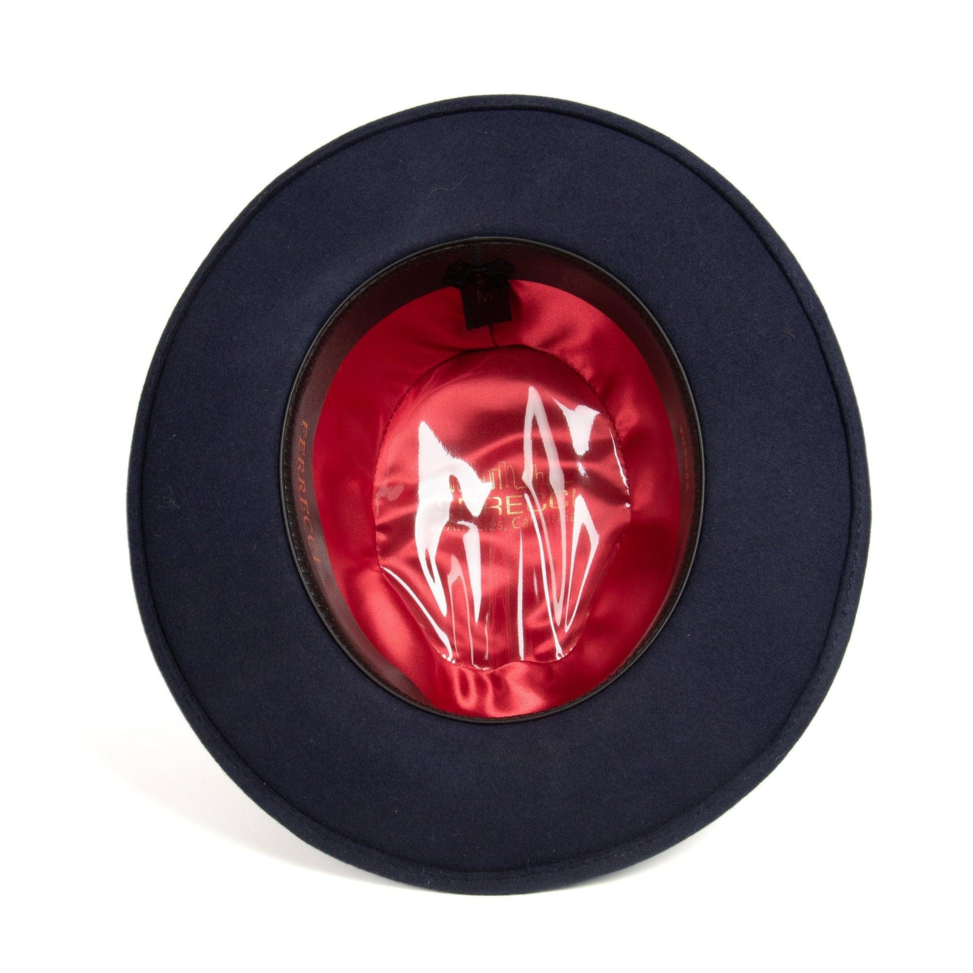 Crushable Navy 100% Australian Wool Fedora Hat - Ferrecci USA 
