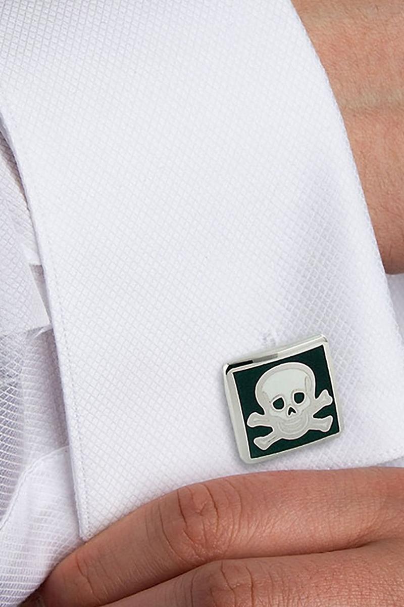 Sterling Silver Skull & Crossbone Cufflinks