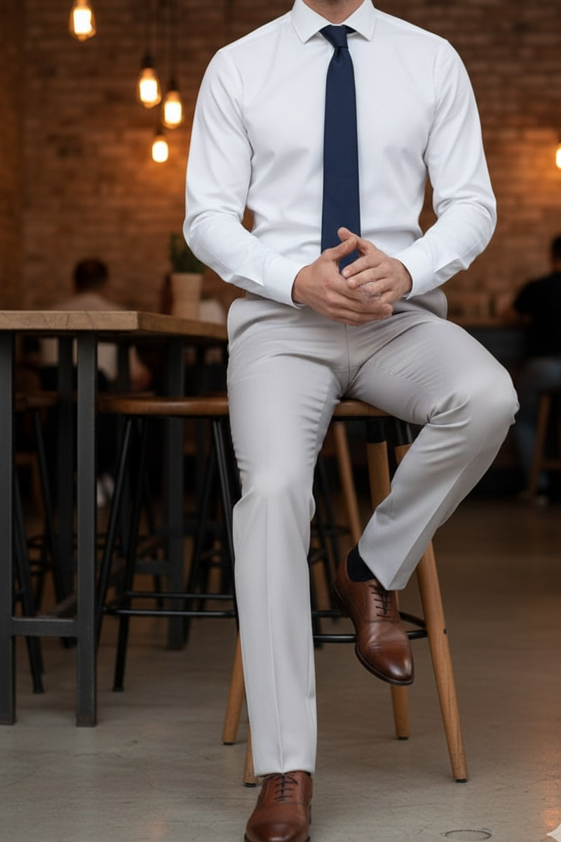 "Ethan" Tan Super 150's Luxury Viscose Blend Suit Pants