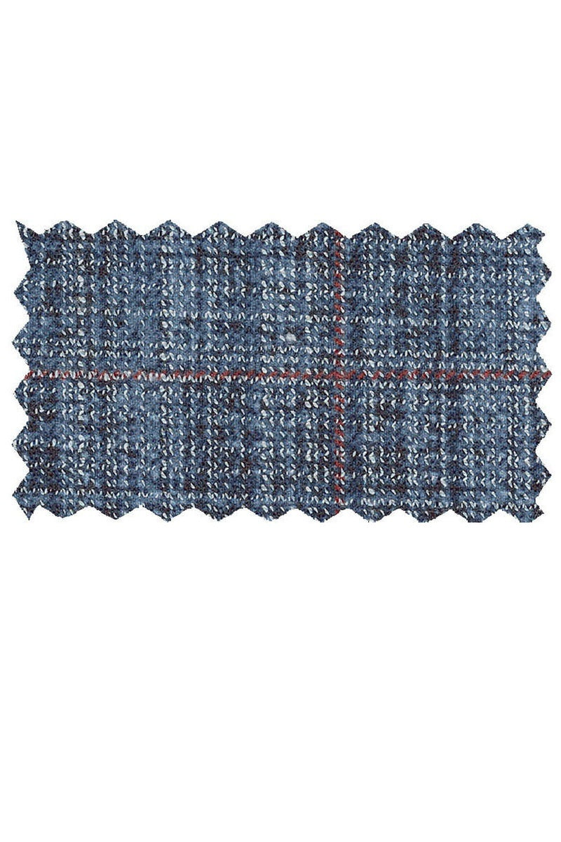 Enzo Tovare Blue & Burgundy Windowpane Soft Jacket