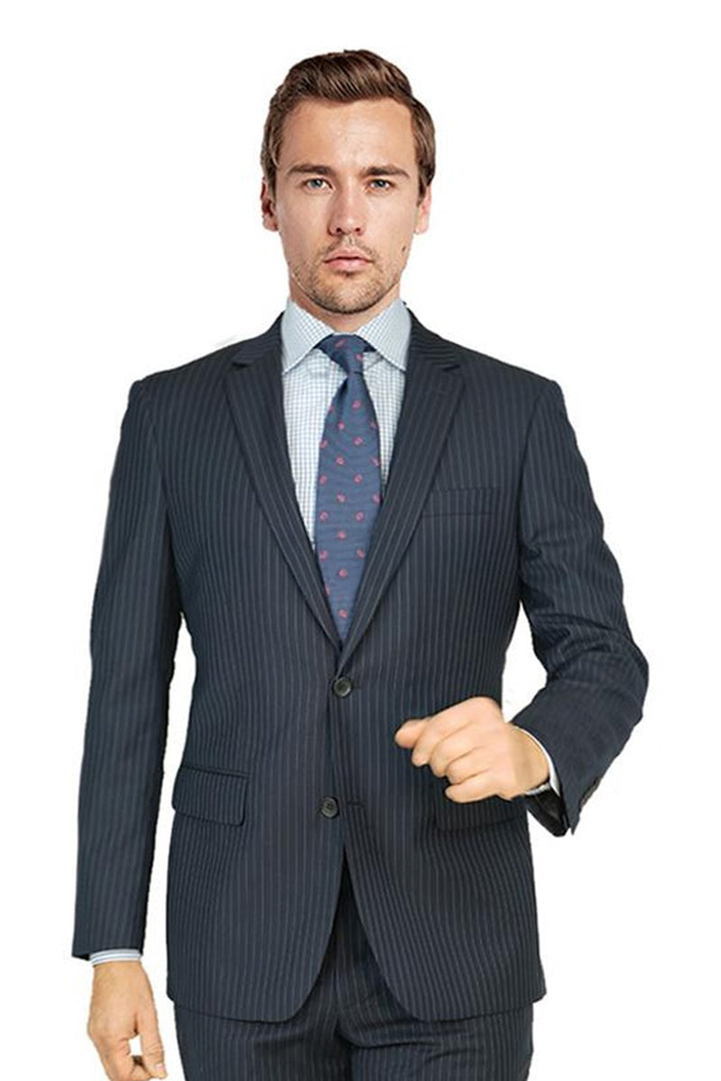 Giorgio Fiorelli Black Stripe Suit (2-Piece Set)