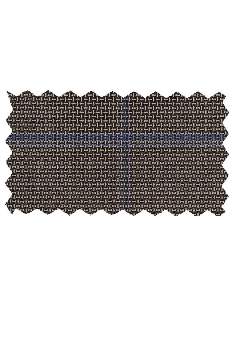 Giorgio Fiorelli Camel Blue Windowpane Suit (2-Piece Set)