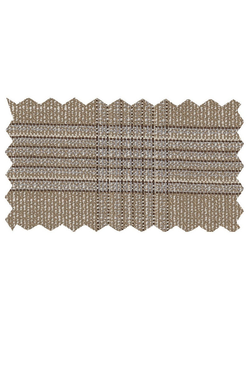 Giorgio Fiorelli Light Taupe Plaid Suit (2-Piece Set)