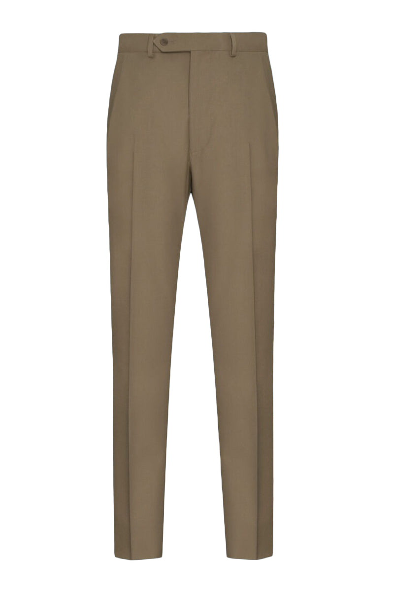 "Ashton" Camel Super 140s Wool Suit Pants