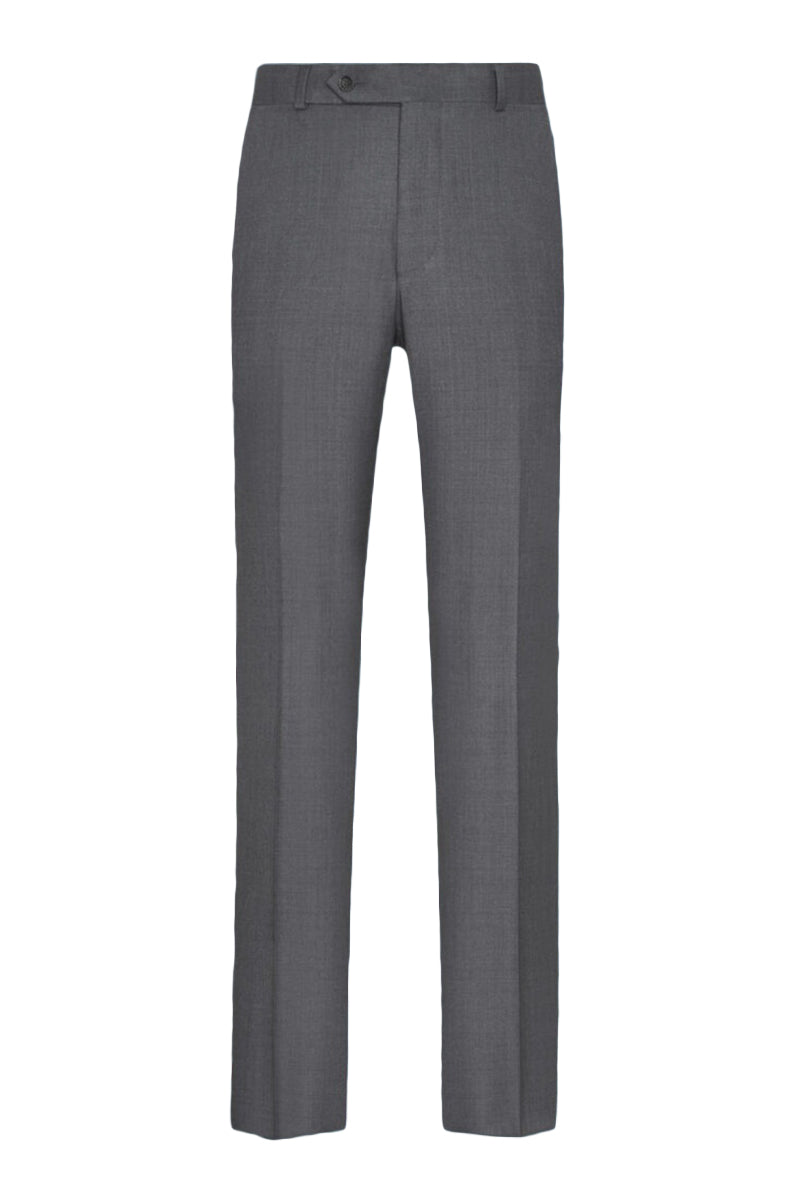 "Ashton" Grey Super 140s Wool Suit Pants