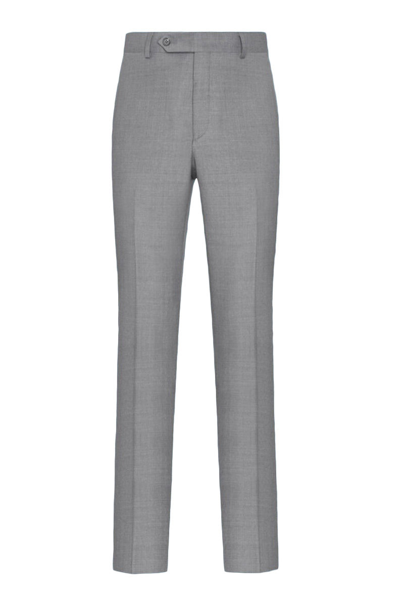 "Ashton" Light Grey Super 140s Wool Suit Pants