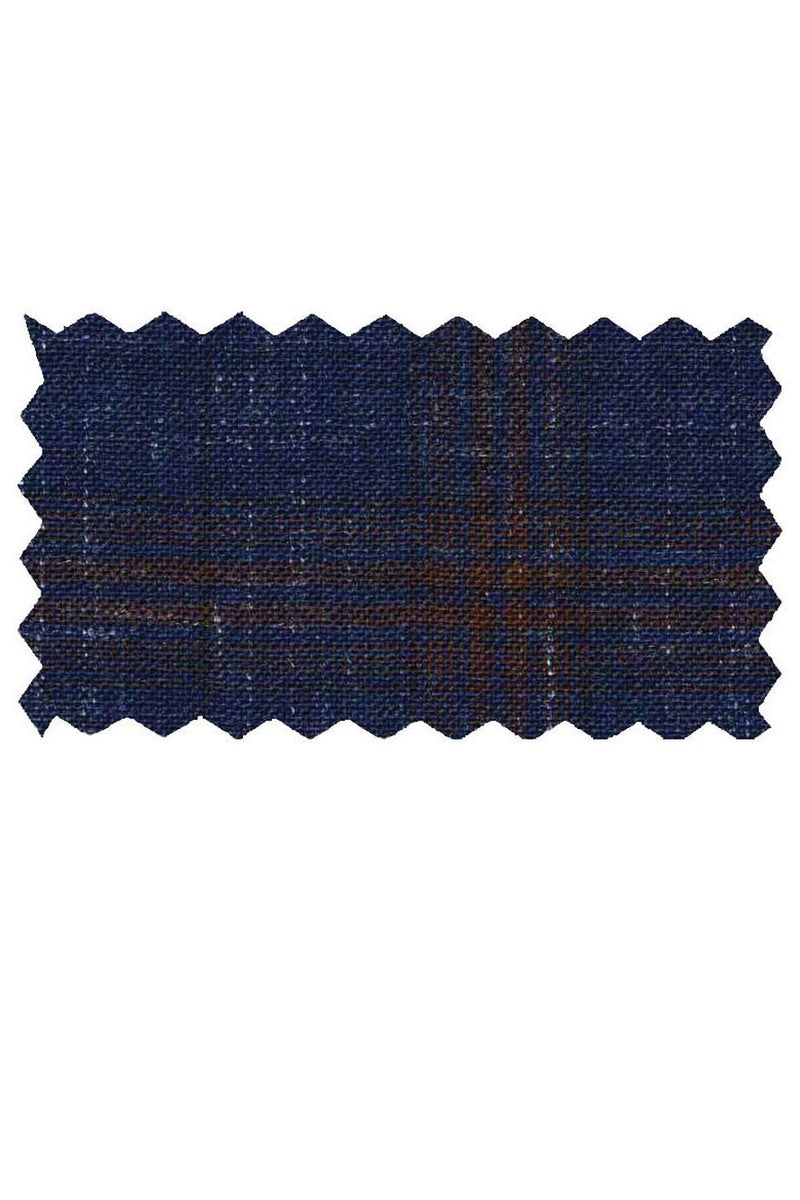 Mantoni Blue Windowpane Sports Jacket