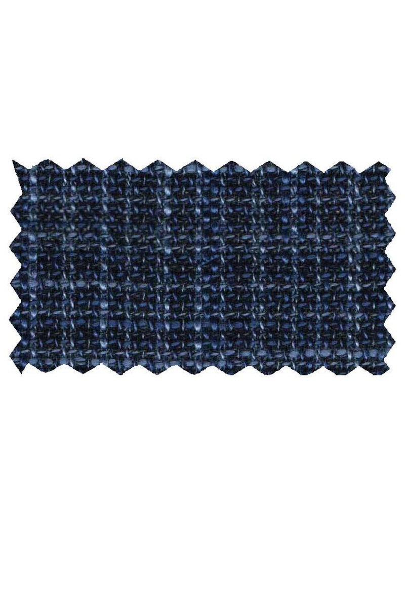 Mantoni Blue Hopsack Plaid Sports Jacket