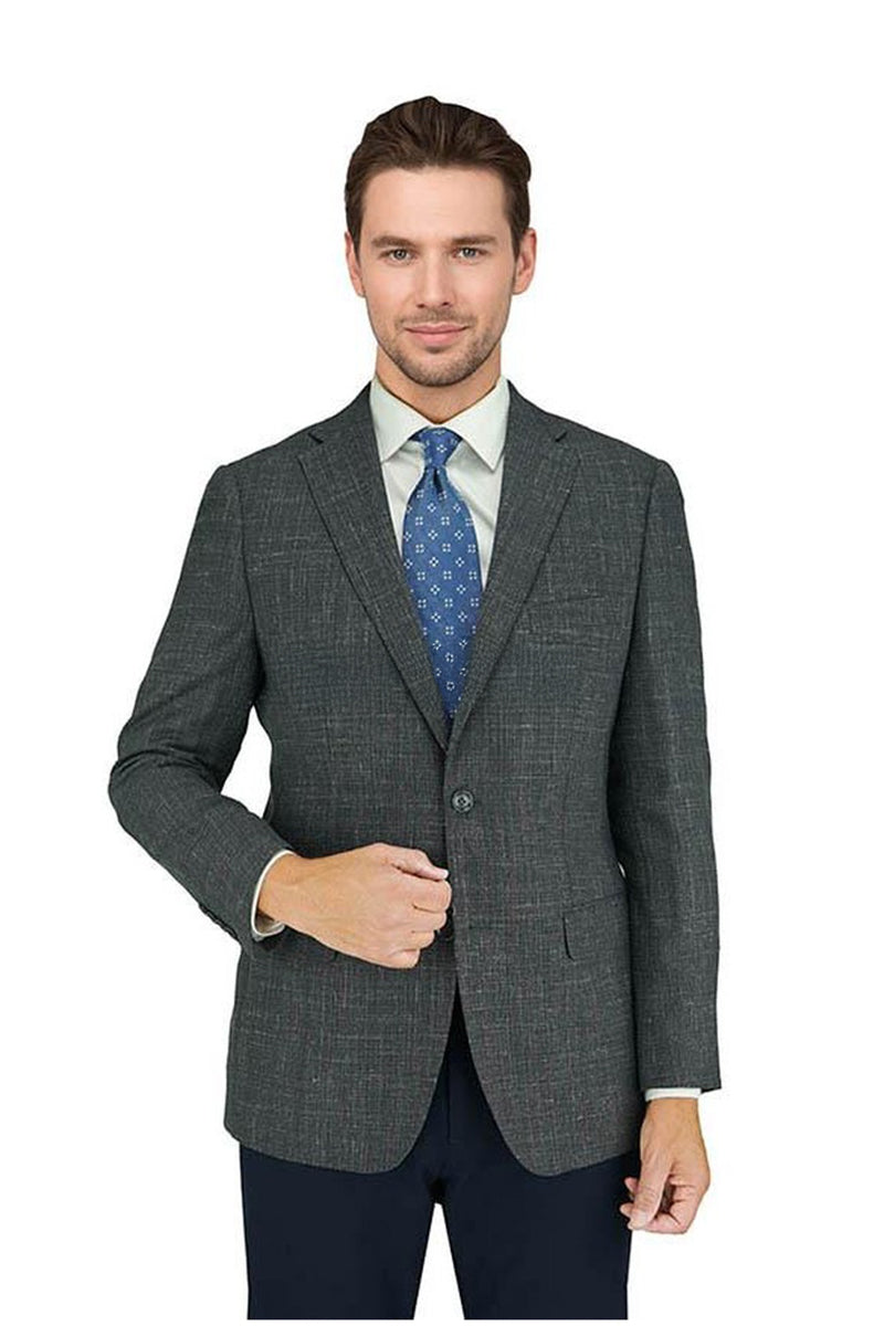 Mantoni Charcoal Crossweave Sports Jacket