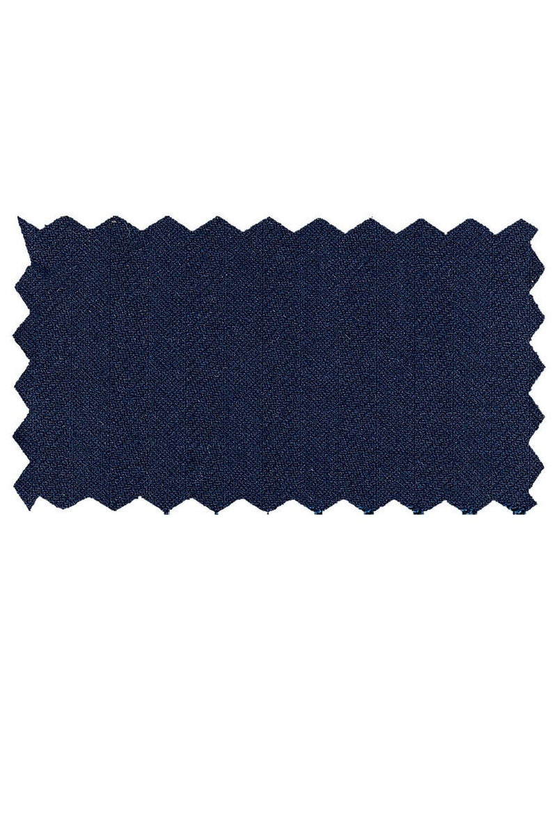 Mantoni Navy Herringbone Suit (2-Piece Set)