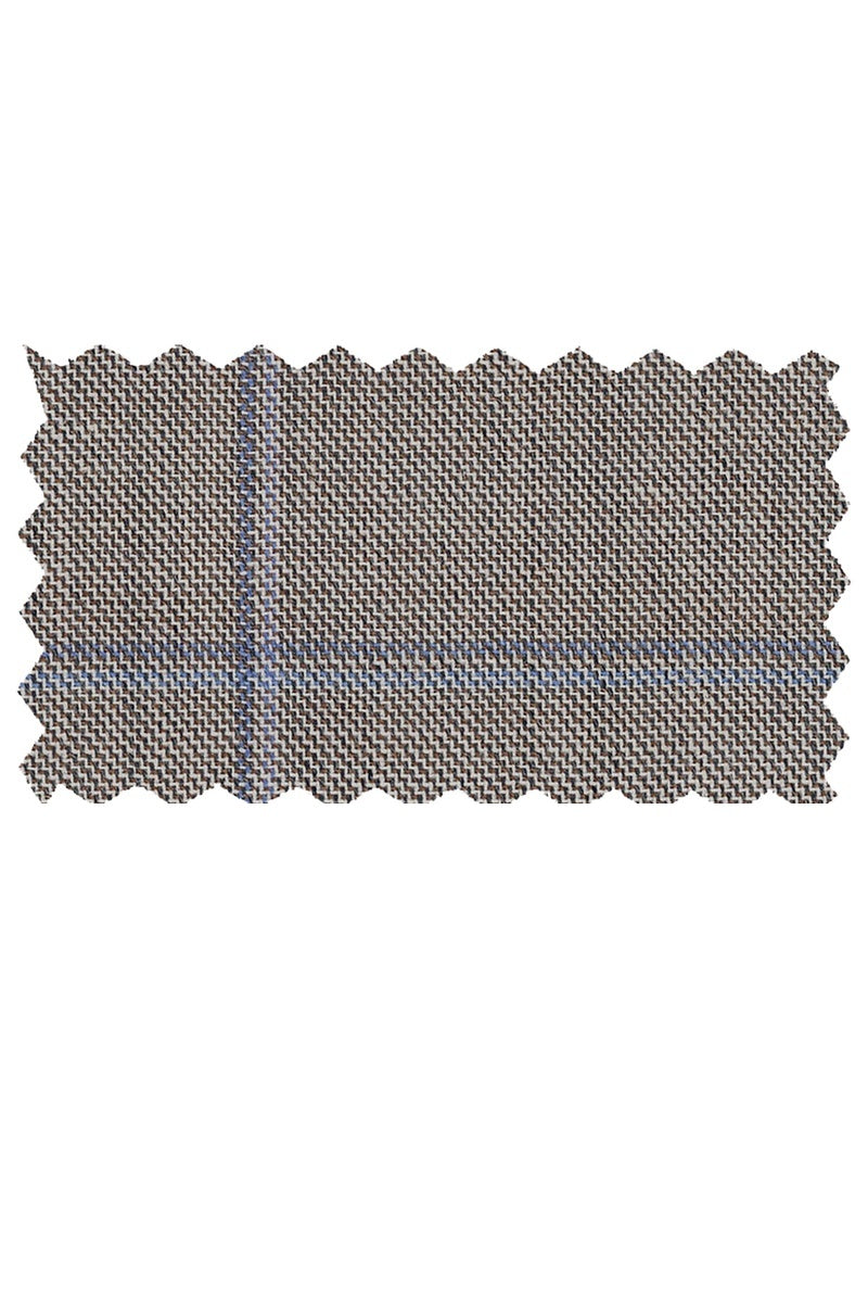 Mantoni Grey Windowpane Suit (2-Piece Set)