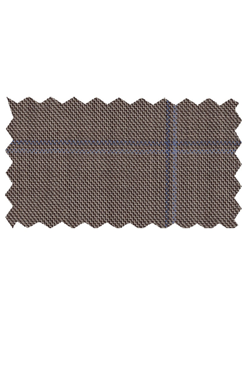 Mantoni Camel Windowpane Suit (2-Piece Set)