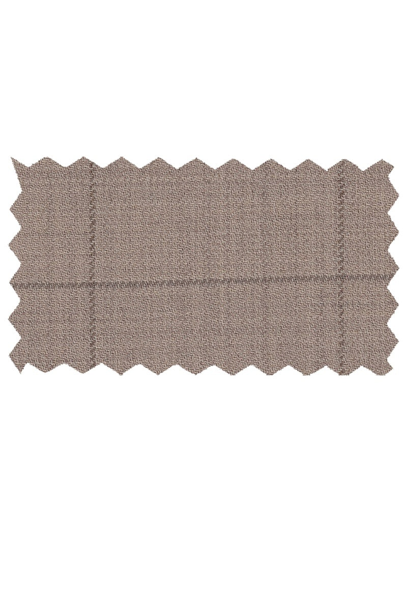Mantoni Tan Windowpane Suit (2-Piece Set)