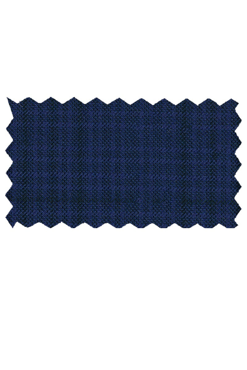 Mantoni Dark Blue Windowpane Suit (2-Piece Set)