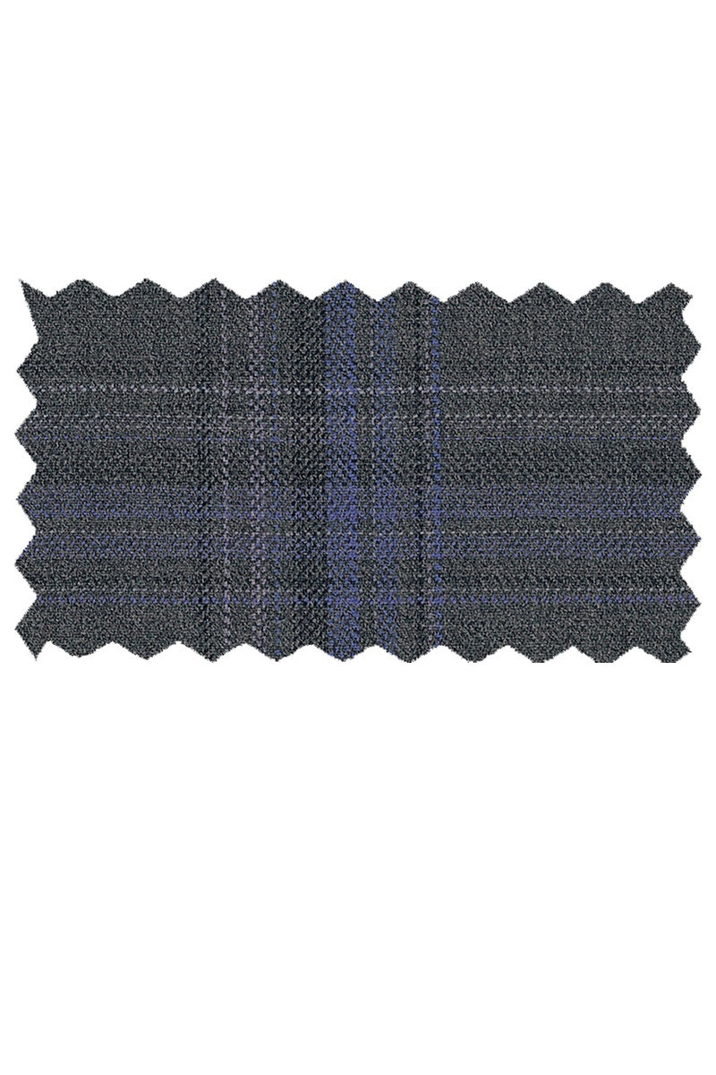 Mantoni Charcoal & Grey Windowpane Suit (2-Piece Set)