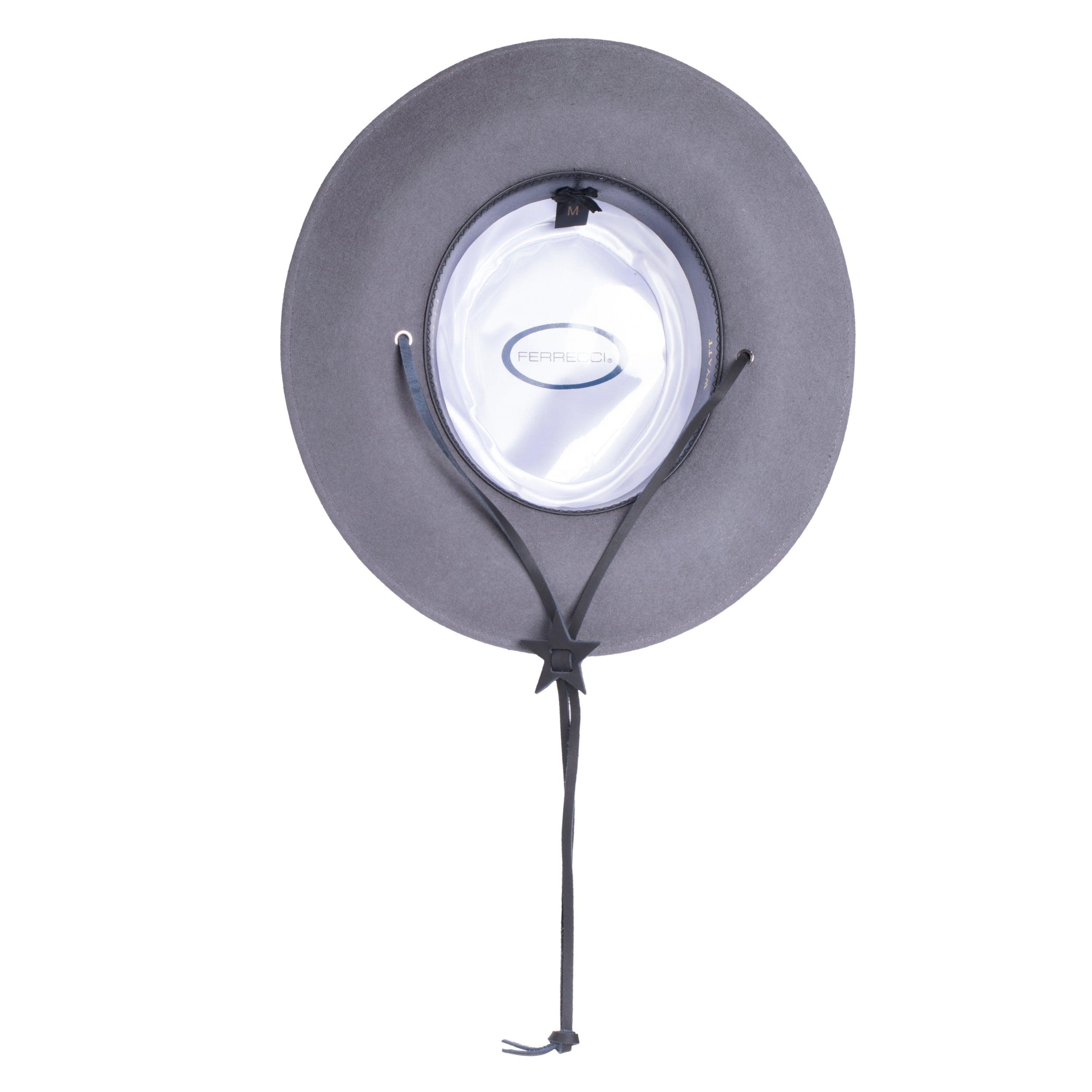 Grey Wide Brim Fedora - Earp - Ferrecci USA 