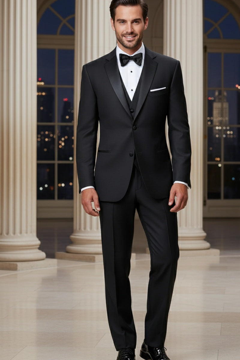 "Kingston" Black Tuxedo Jacket (Separates)