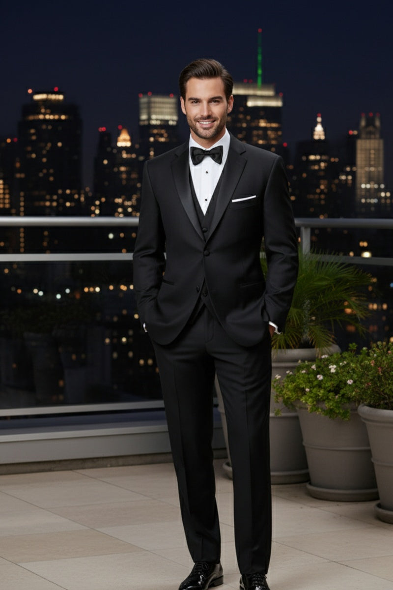 "Kingston" Black Tuxedo Jacket (Separates)